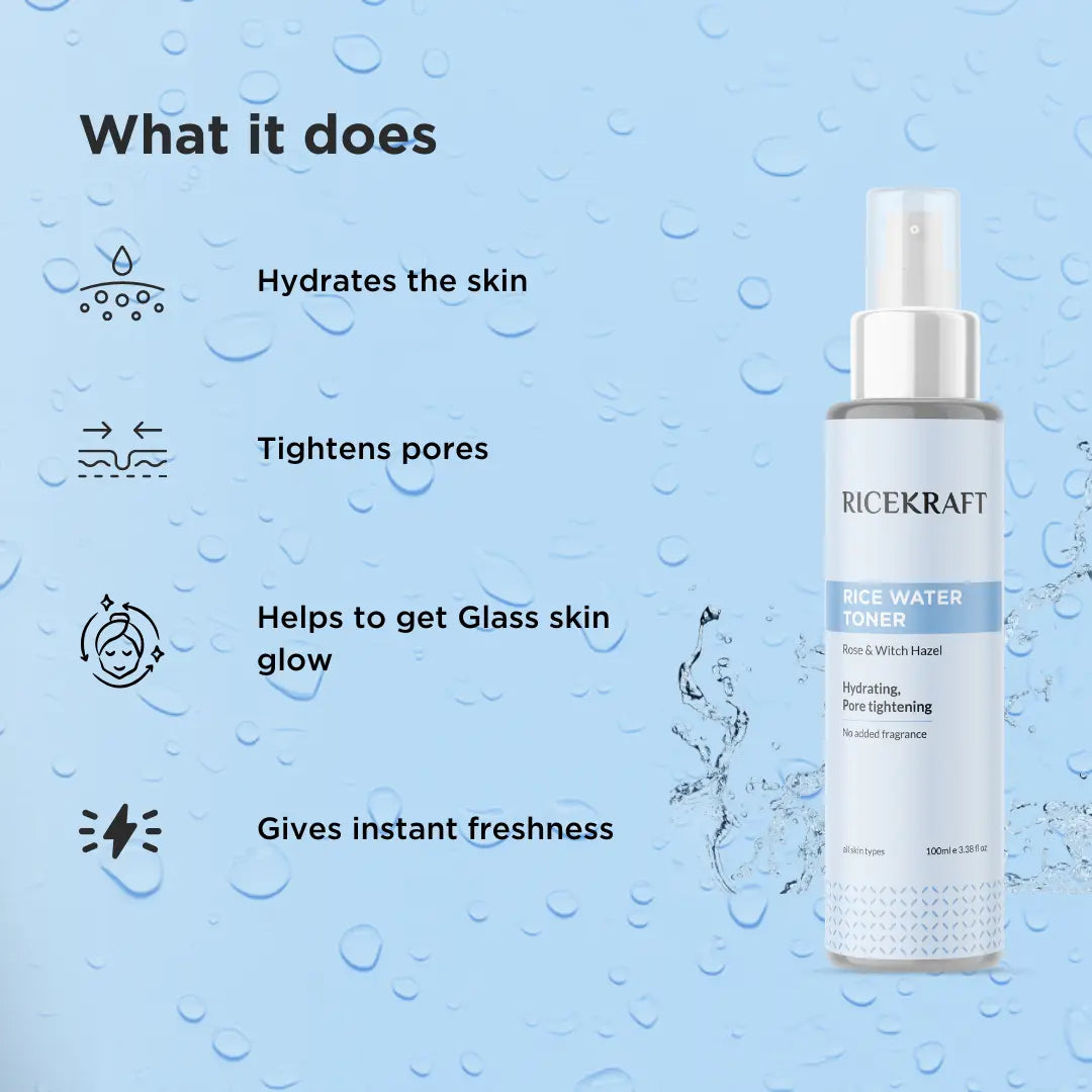 rice water toner benefits for skin