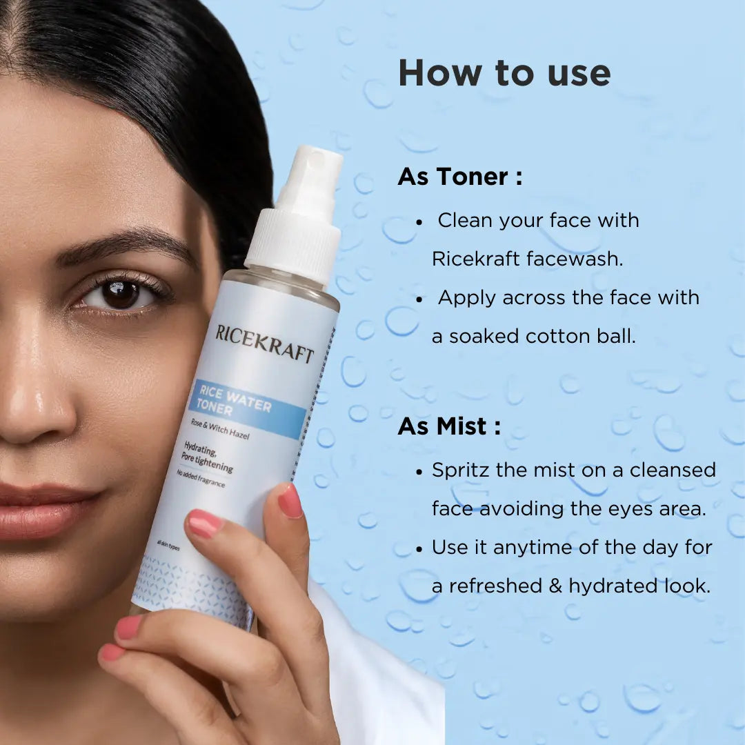 how to use korean rice water toner
